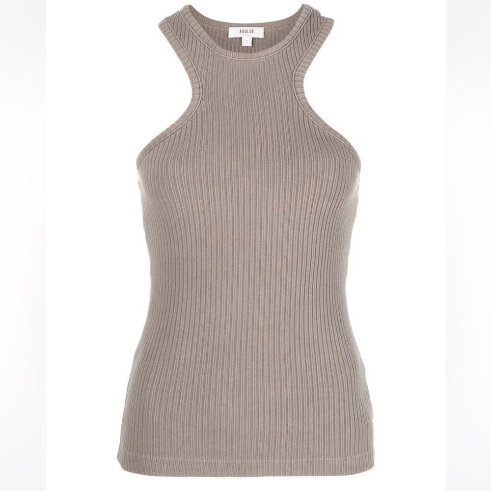 Agolade cutaway ribbed-knit top size xs